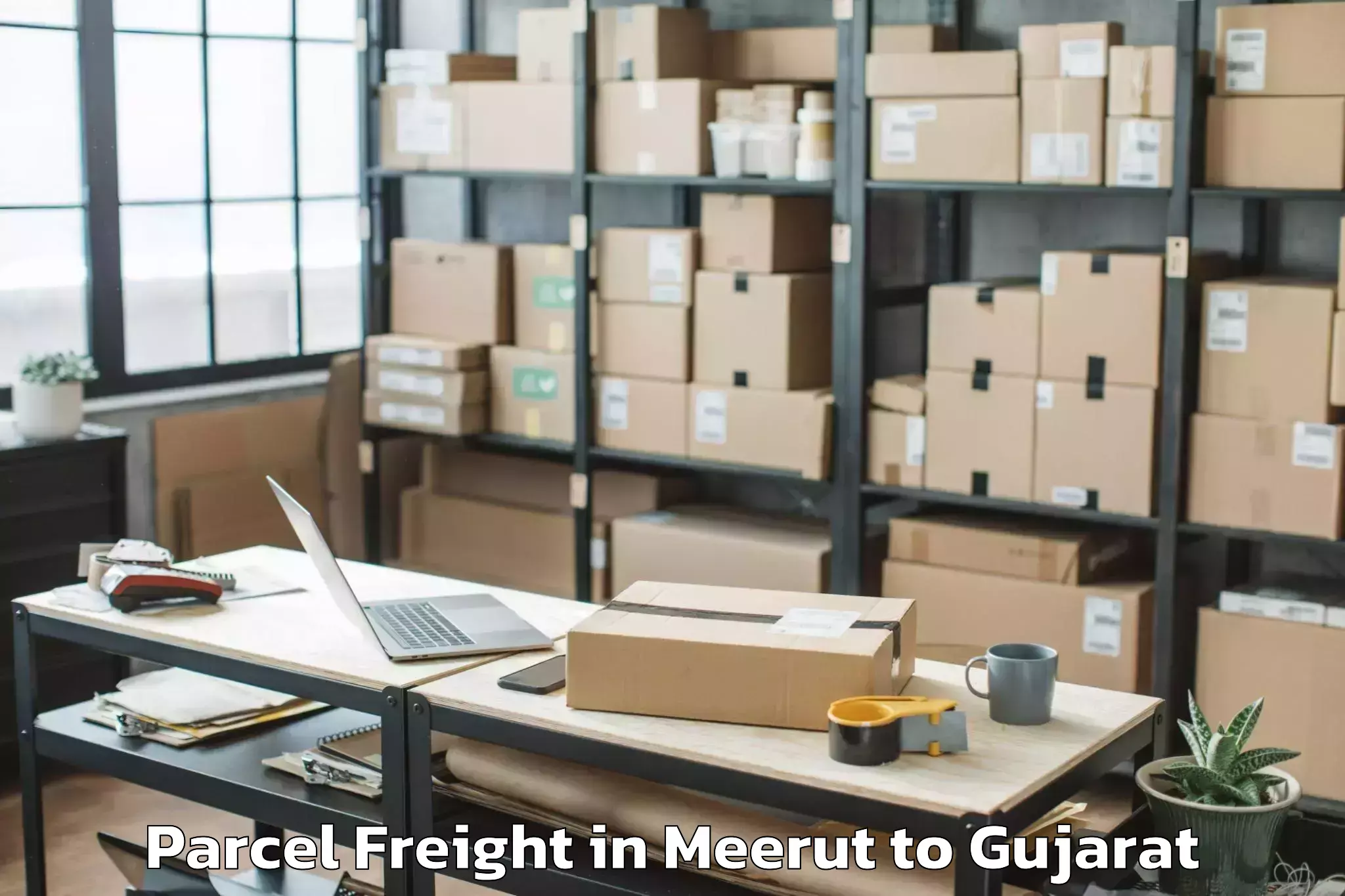 Book Meerut to Santrampur Parcel Freight Online